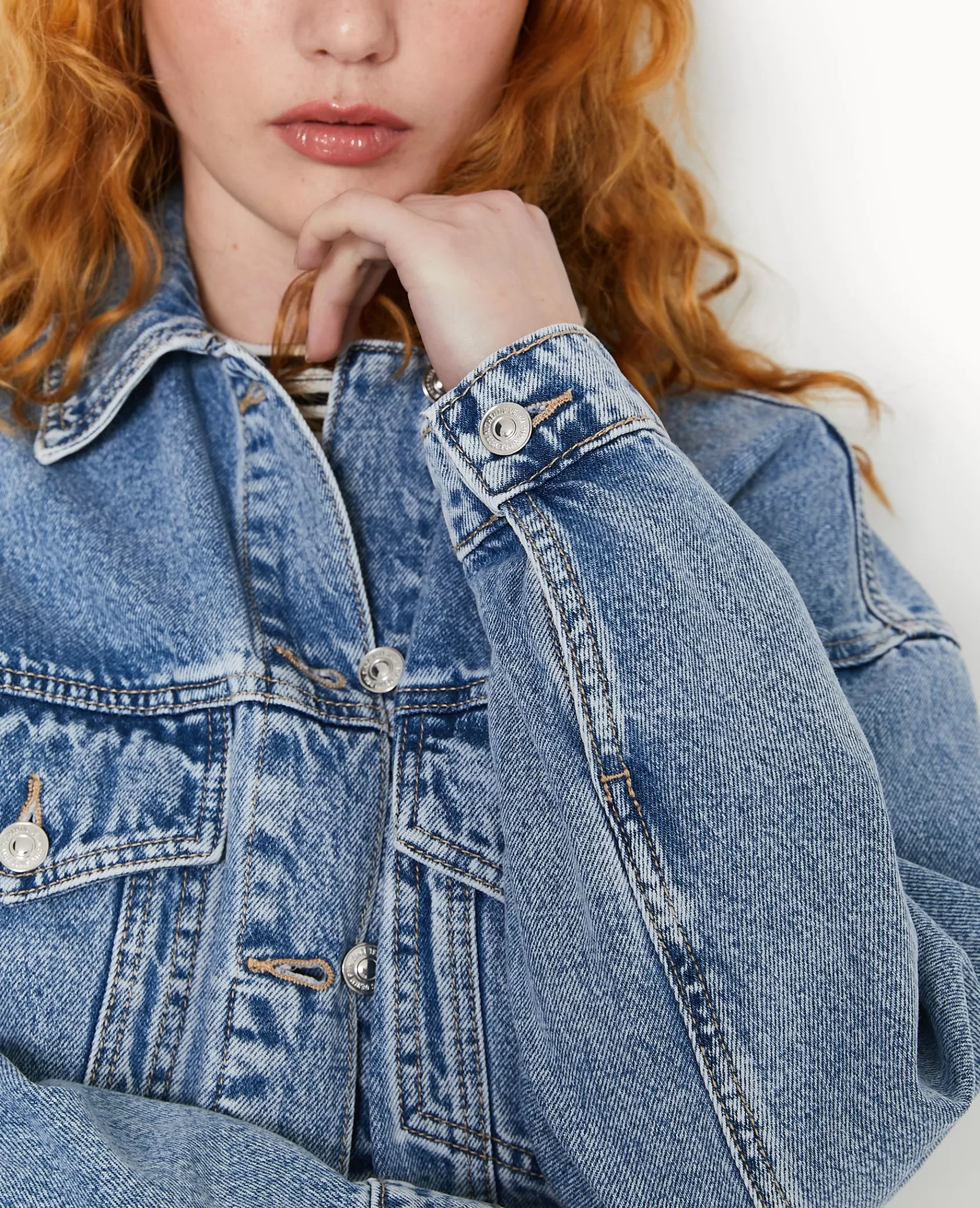 Pimkie Veste en jean oversize - Bleu clair Bleuclair Clearance